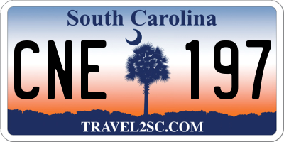 SC license plate CNE197