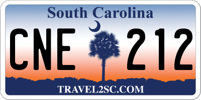 SC license plate CNE212