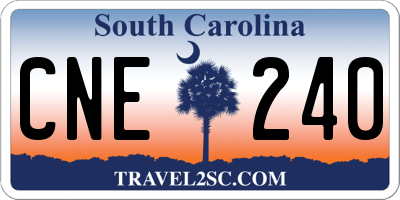 SC license plate CNE240