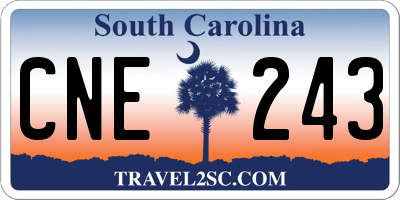 SC license plate CNE243