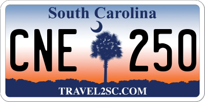 SC license plate CNE250