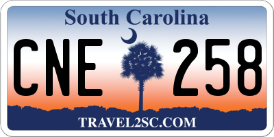 SC license plate CNE258