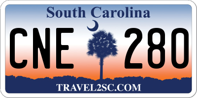 SC license plate CNE280