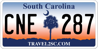 SC license plate CNE287