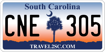 SC license plate CNE305
