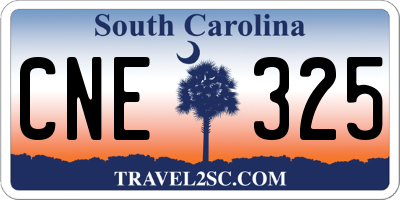 SC license plate CNE325