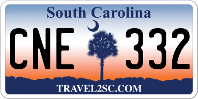 SC license plate CNE332