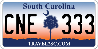 SC license plate CNE333