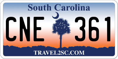 SC license plate CNE361