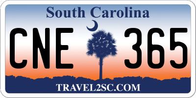 SC license plate CNE365