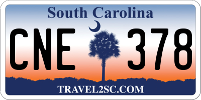 SC license plate CNE378