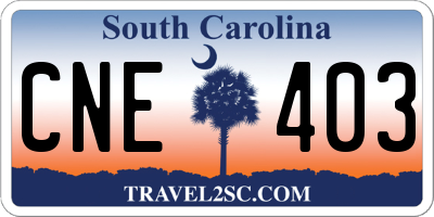 SC license plate CNE403