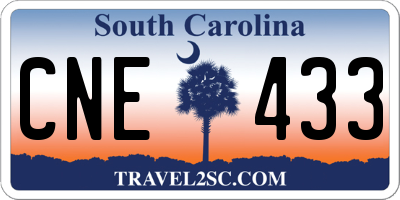 SC license plate CNE433