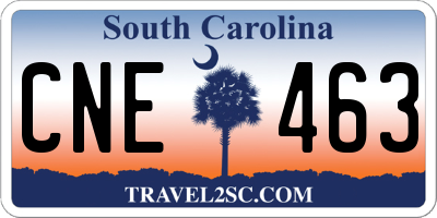 SC license plate CNE463