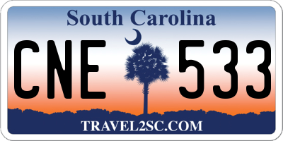 SC license plate CNE533