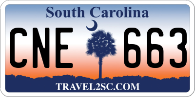 SC license plate CNE663