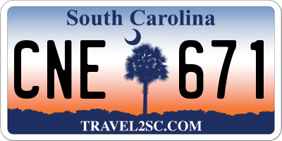 SC license plate CNE671