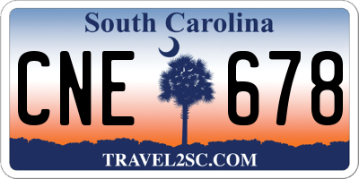 SC license plate CNE678