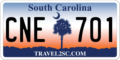 SC license plate CNE701