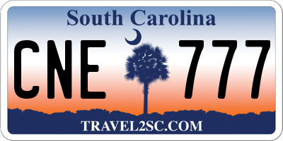 SC license plate CNE777