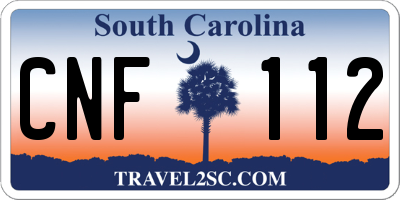 SC license plate CNF112