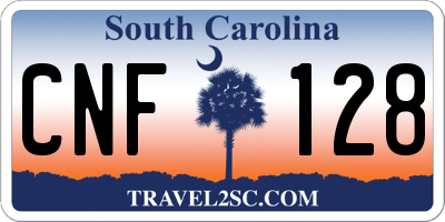 SC license plate CNF128