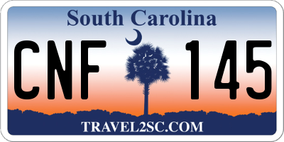SC license plate CNF145