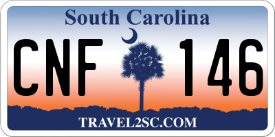 SC license plate CNF146
