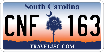 SC license plate CNF163