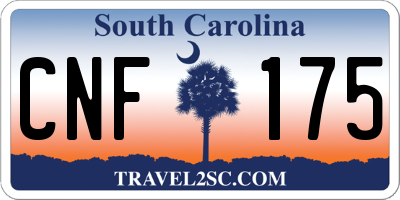 SC license plate CNF175