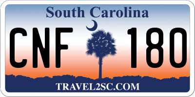 SC license plate CNF180