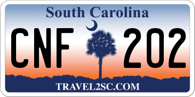 SC license plate CNF202
