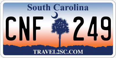 SC license plate CNF249