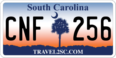 SC license plate CNF256