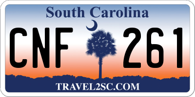 SC license plate CNF261