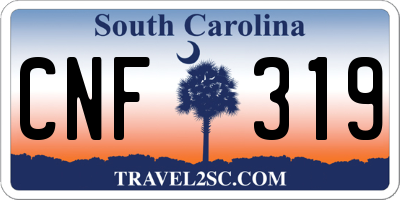 SC license plate CNF319