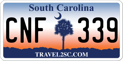 SC license plate CNF339