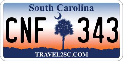 SC license plate CNF343