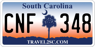SC license plate CNF348