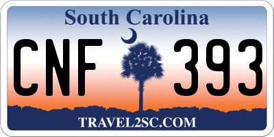 SC license plate CNF393
