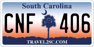 SC license plate CNF406