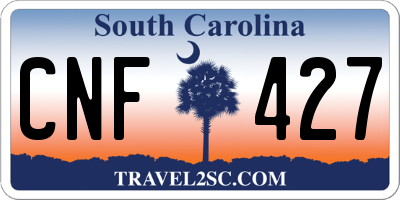 SC license plate CNF427