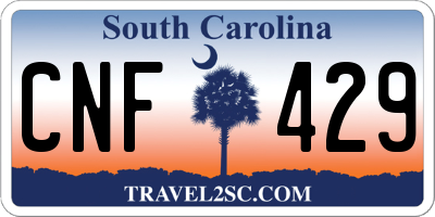 SC license plate CNF429