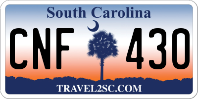 SC license plate CNF430