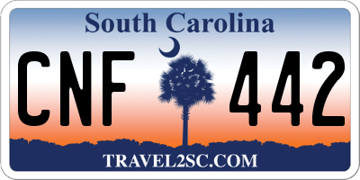 SC license plate CNF442