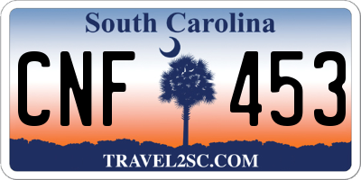 SC license plate CNF453