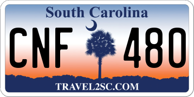 SC license plate CNF480
