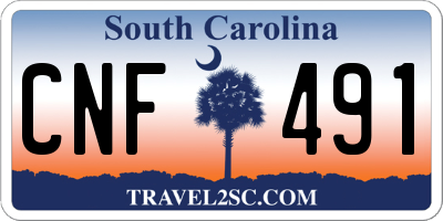 SC license plate CNF491