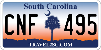 SC license plate CNF495