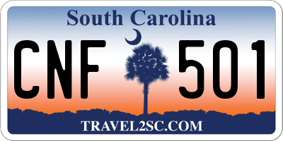 SC license plate CNF501